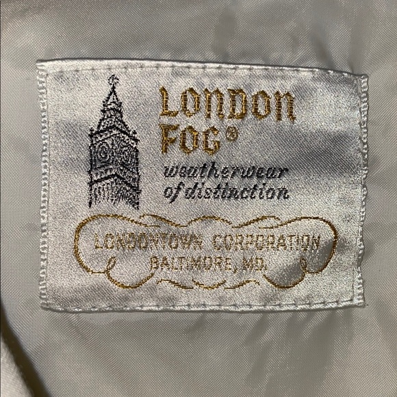 LONDON FOG weatherproof vintage zip up long sleeve stylish beige jacket size 40 - Picture 8 of 14